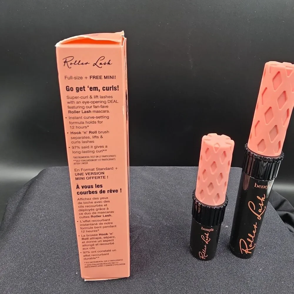 Benefit GET ROLLIN Roller Lash Super Curling & Lifting Mascara full +travel NIB